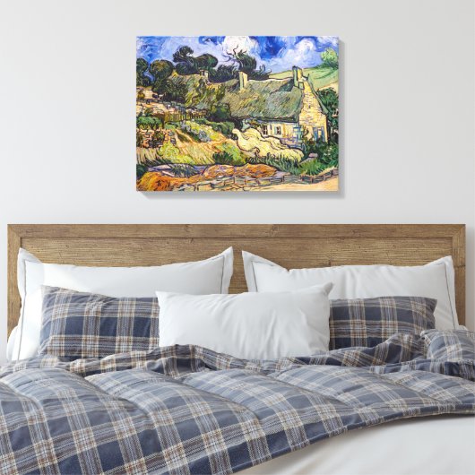 Vincent Van Gogh - Hütten in Cordeville Leinwanddruck (Insitu (Schlafzimmer))
