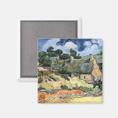 Vincent van Gogh - Hütten in Cordeville Magnet (Vorderseite/Rückseite)