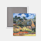 Vincent Van Gogh - Hütten in Cordeville Magnet (Vorderseite/Rückseite)