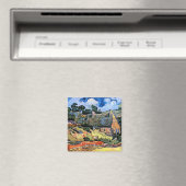 Vincent Van Gogh - Hütten in Cordeville Magnet (In Situ (Geschirrspüler))