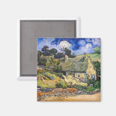 Vincent Van Gogh - Hütten in Cordeville Magnet (Vorderseite/Rückseite)