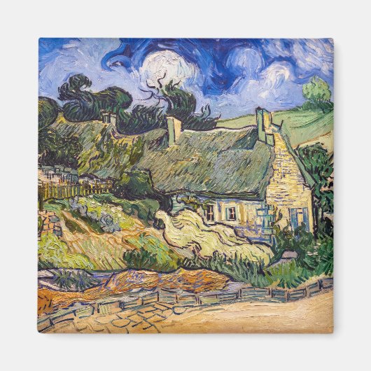 Vincent Van Gogh - Hütten in Cordeville Magnet (Vorne)