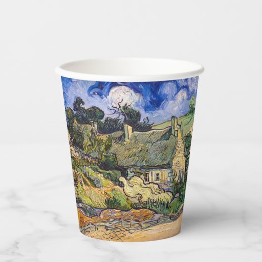 Vincent Van Gogh - Hütten in Cordeville Pappbecher (Vorderseite)
