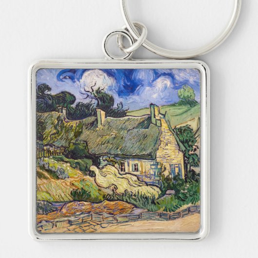 Vincent Van Gogh - Hütten in Cordeville Schlüsselanhänger (Vorne)
