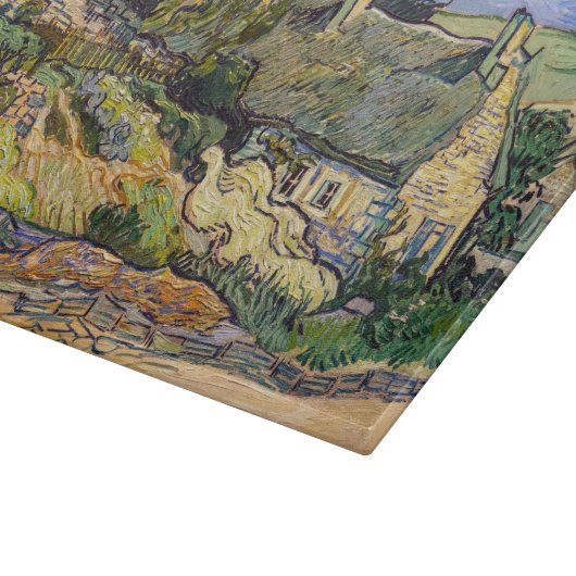 Vincent Van Gogh - Hütten in Cordeville Schneidebrett (Ecke)