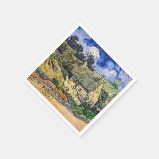 Vincent Van Gogh - Hütten in Cordeville Serviette (Ecke)