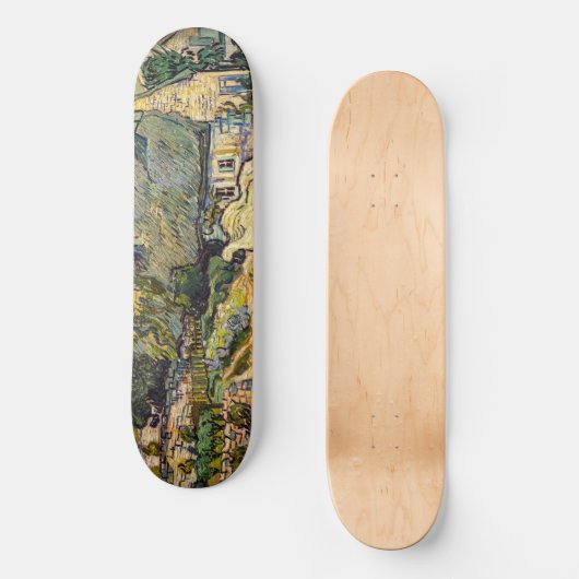 Vincent Van Gogh - Hütten in Cordeville Skateboard (Vorderseite)