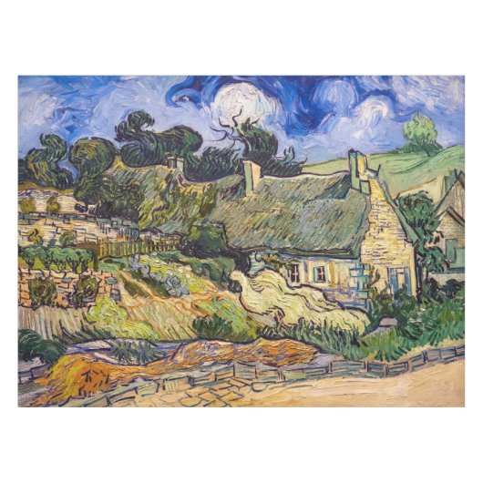 Vincent Van Gogh - Hütten in Cordeville Tischdecke (Vorderseite (Horizontal))