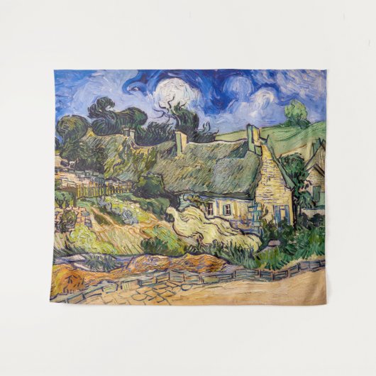 Vincent Van Gogh - Hütten in Cordeville Wandteppich (Vorderseite (Horizontal))