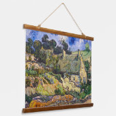 Vincent Van Gogh - Hütten in Cordeville Wandteppich Mit Holzrahmen (Gewinkelt)