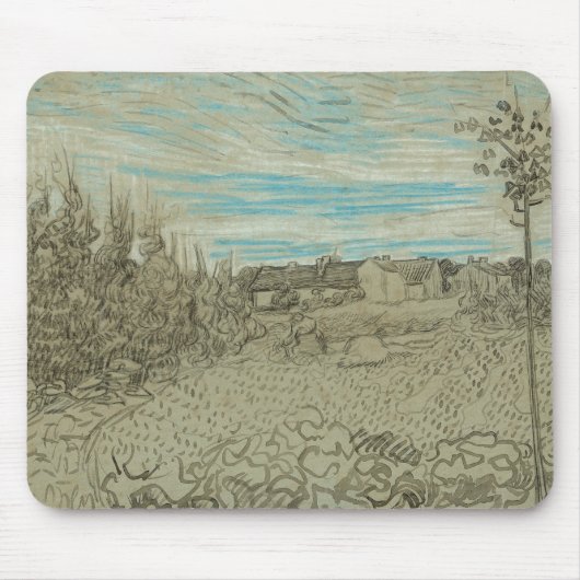 Vincent van Gogh - Hütten mit einer Frau Mousepad (Vorne)