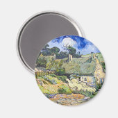 Vincent Van Gogh - Hütten mit Strohdächern Magnet (Vorderseite/Rückseite)