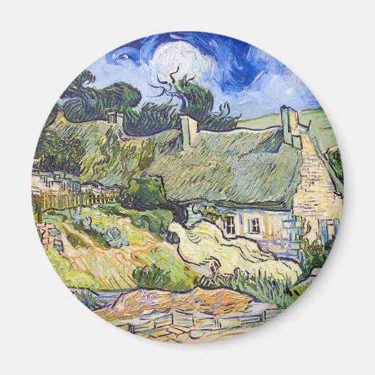 Vincent Van Gogh - Hütten mit Strohdächern Magnet (Vorne)