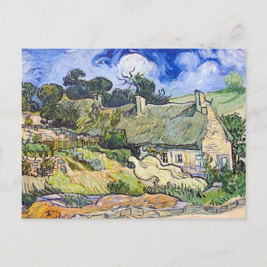 Vincent Van Gogh - Hütten mit Strohdächern Postkarte (Vorderseite)
