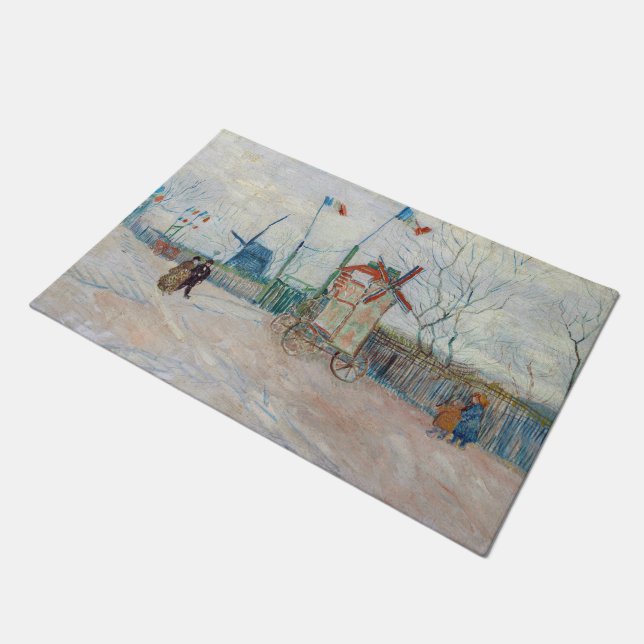 Vincent van Gogh - Impasse des Deux Freres Fußmatte (Schrägansicht)