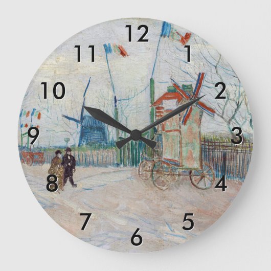 Vincent van Gogh - Impasse des Deux Freres Große Wanduhr (Vorderseite)