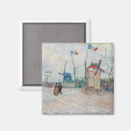Vincent van Gogh - Impasse des Deux Freres Magnet (Vorderseite/Rückseite)