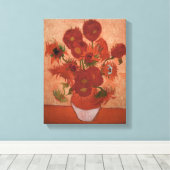 Vincent van gogh impressionist Sonnenblume Kunst Leinwanddruck (Insitu (Holzboden))