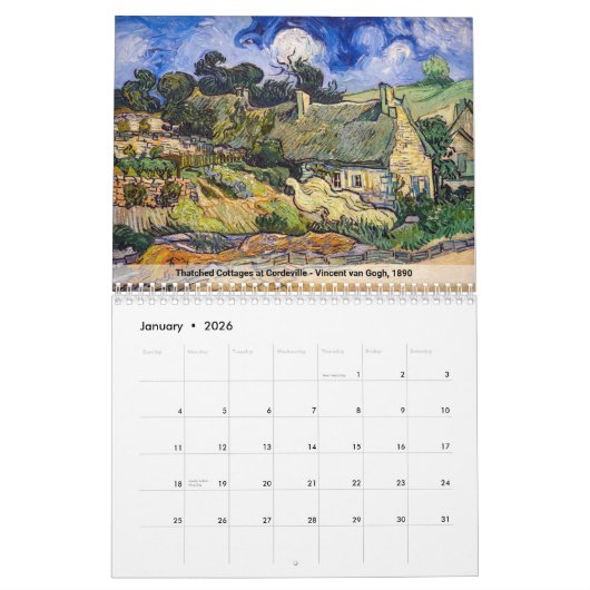 Vincent van Gogh in Auvers-sur-Oise Kalender (Jan 2026)