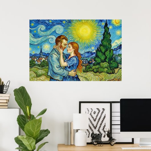 Vincent Van Gogh in love -- WONKY ART Poster (Heimbüro)