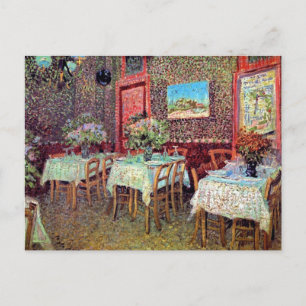 Vincent Van Gogh - Innenraum eines Restaurants Postkarte