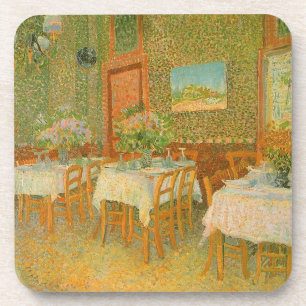 Vincent van Gogh - Innenraum eines Restaurants Untersetzer