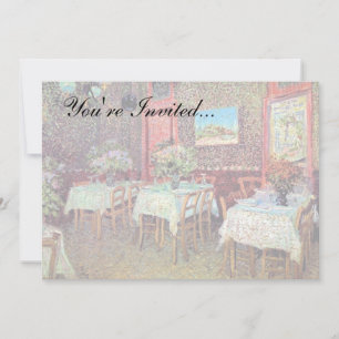 Vincent Van Gogh - Inneres eines Restaurants Einladung