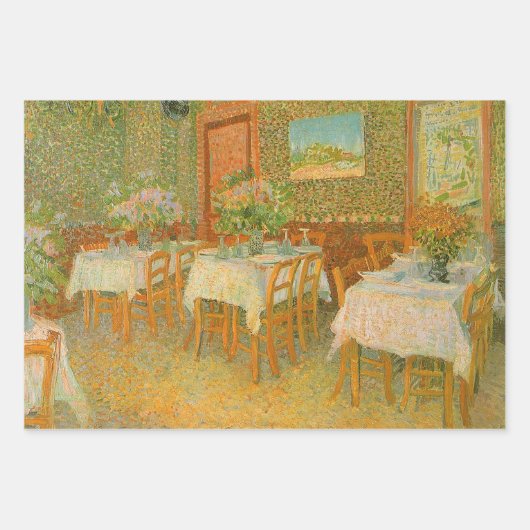 Vincent van Gogh - Inneres eines Restaurants Geschenkpapier Set (Vorderseite 3)