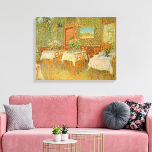 Vincent van Gogh - Inneres eines Restaurants Leinwanddruck (Insitu (Wohnzimmer))