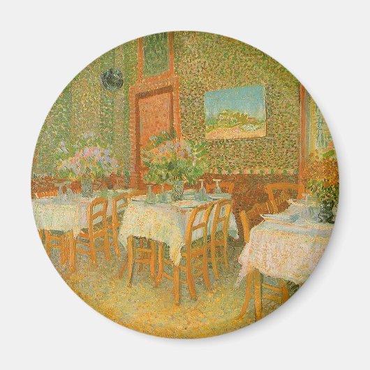 Vincent van Gogh - Inneres eines Restaurants Magnet (Vorne)