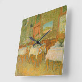Vincent van Gogh - Inneres eines Restaurants Quadratische Wanduhr (Winkel)