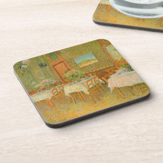 Vincent van Gogh - Inneres eines Restaurants Untersetzer (Linke Seite)