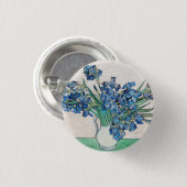 Vincent Van Gogh. Ire. Blumenimpressionismus Button (Vorne & Hinten)