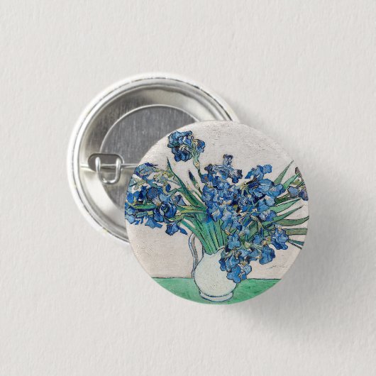 Vincent Van Gogh. Ire. Blumenimpressionismus Button (Vorne & Hinten)