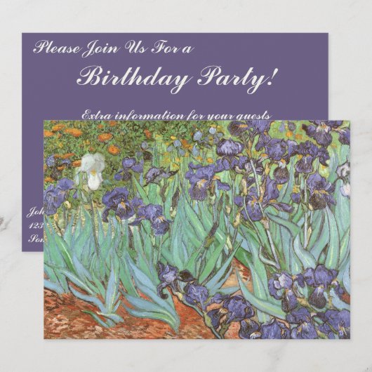 Vincent van Gogh - Ire Einladung (Vorne/Hinten)