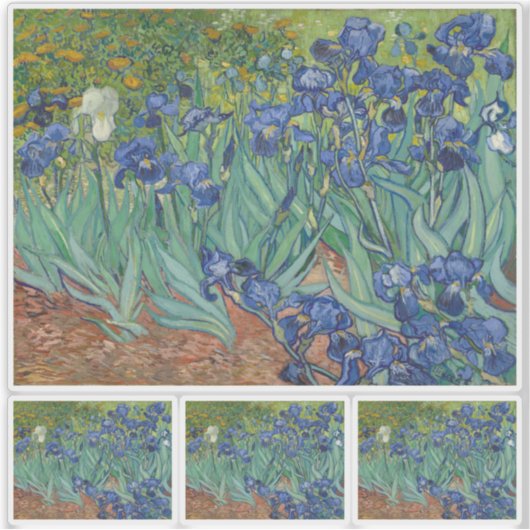 Vincent Van Gogh, Ire, Les Iris Aufkleber (Vorderseite)