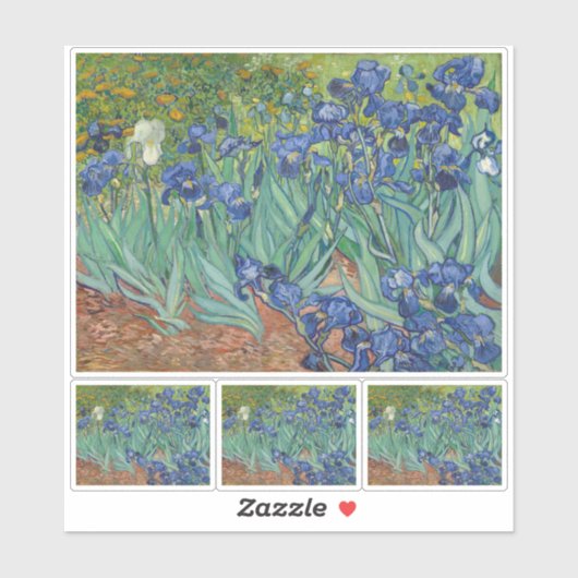 Vincent Van Gogh, Ire, Les Iris Aufkleber (Blatt)