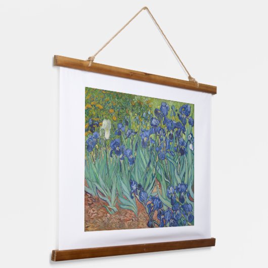 Vincent Van Gogh, Ire, Les Iris Wandteppich Mit Holzrahmen (Gewinkelt)
