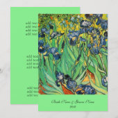 Vincent van Gogh, Ire Menükarte (Vorne/Hinten)