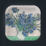 Vincent van Gogh - Ire Pappteller<br><div class="desc">Ire / Still Life: Vase with Irises - Vincent van Gogh,  Oil on Leinwand,  1890</div>