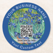 Vincent Van Gogh - Ire - QR-Code Runder Pappuntersetzer (Vorderseite)