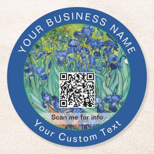 Vincent Van Gogh - Ire - QR-Code Runder Pappuntersetzer (Vorderseite)