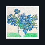 Vincent van Gogh IRISES AND ROSE Cocktail Serviett Serviette<br><div class="desc">Dieser Impressionismus Cocktail Servietten zeigt ein Gemälde von Vincent van Gogh IRISES AND ROSE mit blass blauen Blumen und Rose in einer weißen Vase. Diese schöne van Gogh Servietten werden ein wunderbares Geschenk für sich,  Familie und Freunde.</div>