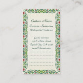 Vincent van Gogh Irises Blume lebendig Visitenkarte (Rückseite)