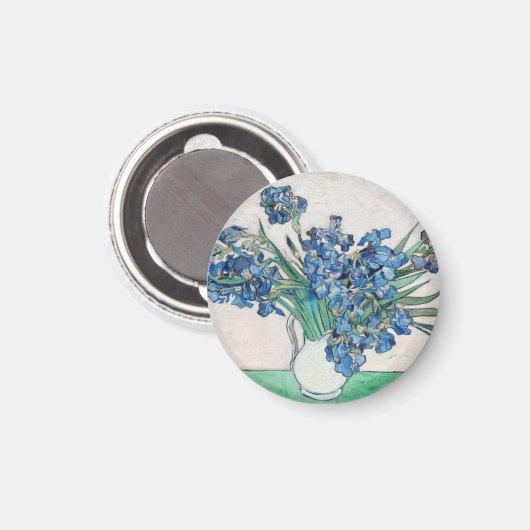 Vincent Van Gogh Irises. Blumenimpressionismus Magnet (Vorderseite/Rückseite)