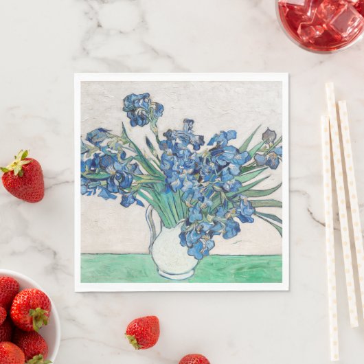 Vincent Van Gogh Irises. Blumenimpressionismus Serviette (Beispiel)