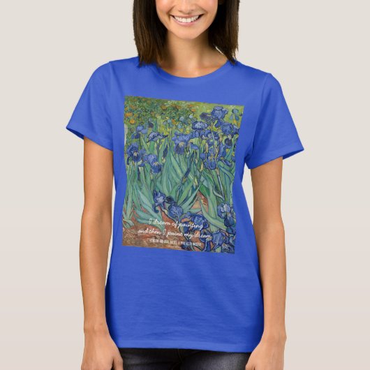 Vincent van Gogh Irises den T - Shirt der Frauen (Vorderseite)