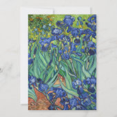 Vincent Van Gogh Irises Floral Wedding Einladung (Rückseite)