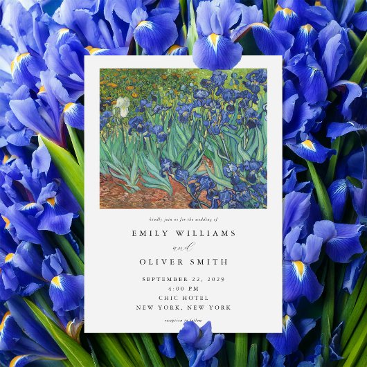 Vincent Van Gogh Irises Floral Wedding Einladung