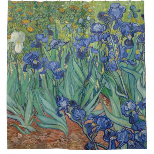 Vincent van Gogh Irises GalleryHD Fine Art Duschvorhang (Vorderseite)